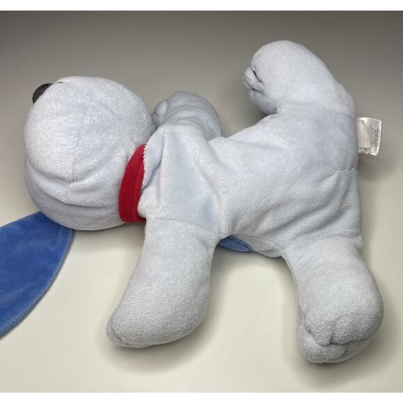 Carters Just One Year Blue Puppy Dog Plush 8” Spots Red Collar Floppy *FLAW* - Picture 7 of 13
